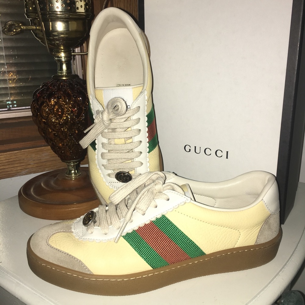 Gucci Sneakers ( Leather and Suede Web Sneaker)